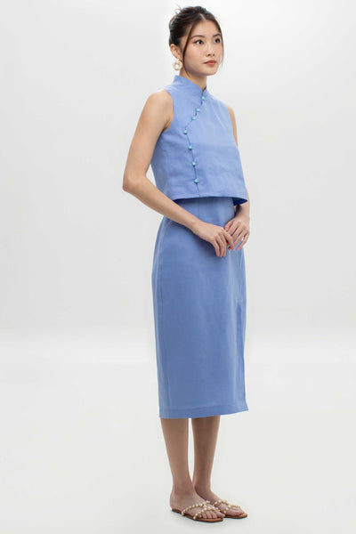 Olivia Top & Skirt Set - Blue