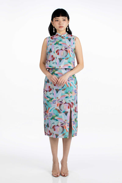 Bonnie Top & Skirt Set - Abstract