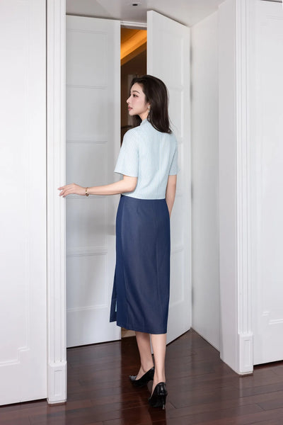 Cheryl Top - Blue Stripe