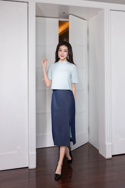 Cheryl Top - Blue Stripe