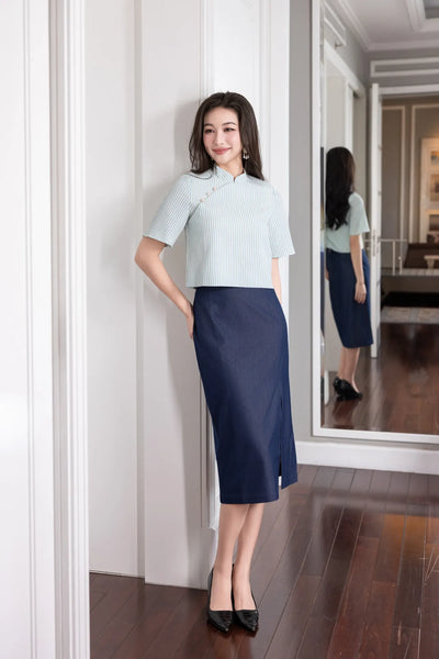 Cheryl Top - Blue Stripe