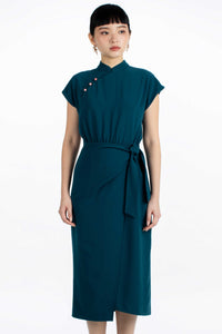 Debra Wrap Cheongsam - Teal