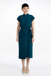 Debra Wrap Cheongsam - Teal