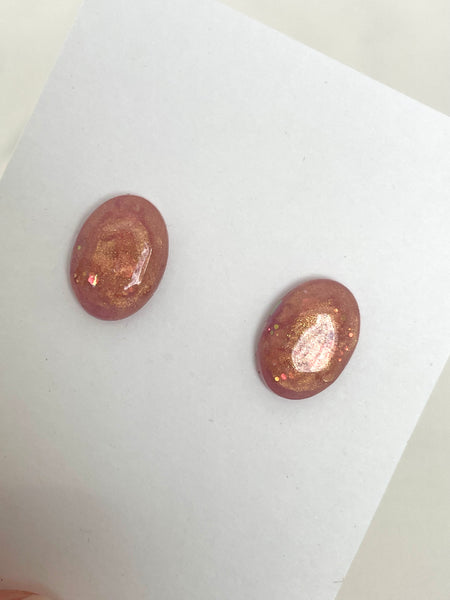 Pink Gold Earrings - Handcrafted, One-of-a-kind