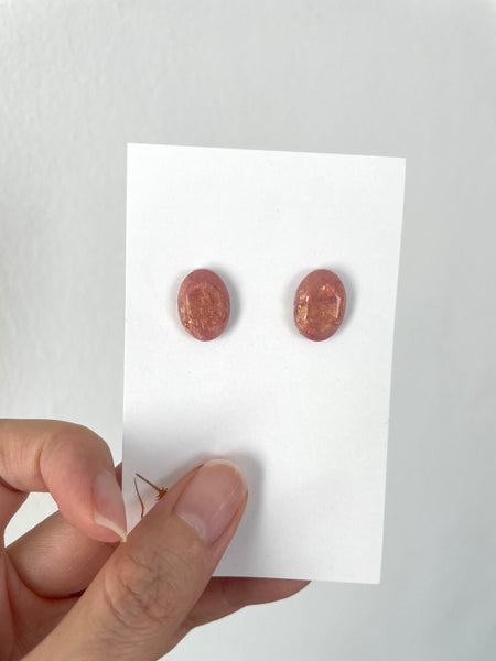 Pink Gold Earrings - Handcrafted, One-of-a-kind
