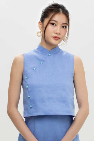 Olivia Top & Skirt Set - Blue