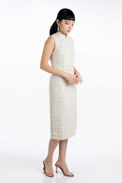 Rachel Cheongsam - Rainbow Tweed