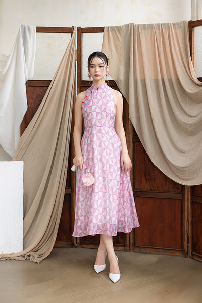 Becky Cheongsam - Red Triangles