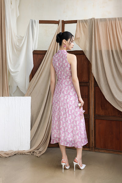 Becky Cheongsam - Red Triangles