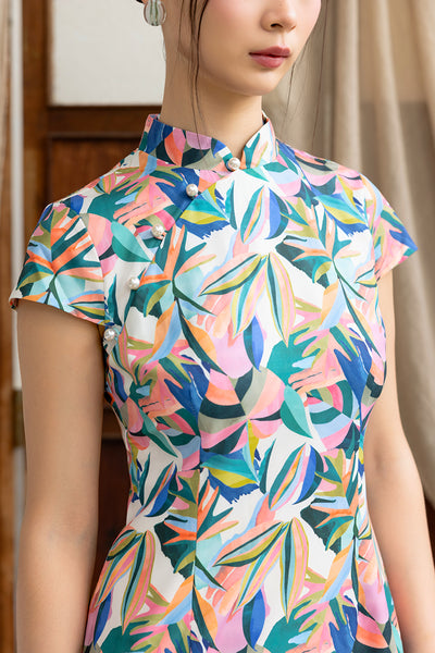 Linda Cheongsam - Tropical Abstract